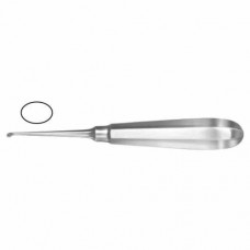 Modell USA Bone Curette Oval - Fig. 1 Stainless Steel, 16 cm - 6 1/4"